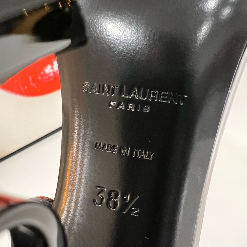 Saint Laurent Opyum Leather Sandals EU:38.5 - Picture 9 of 12